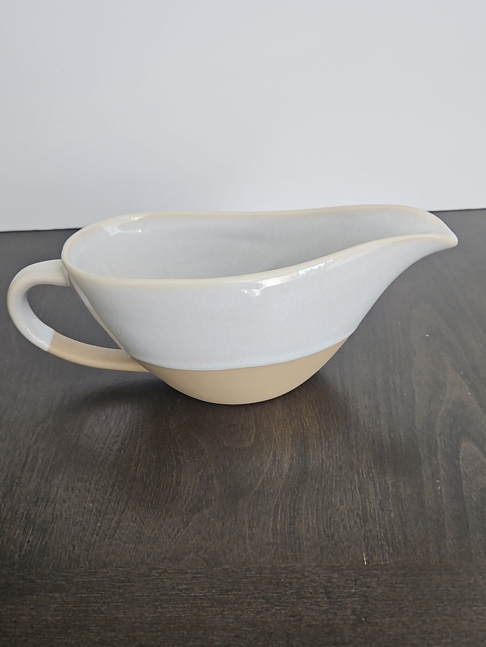 NWOT Threshold Two-Tone Ceramic Gravy Boat - Cream and White